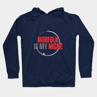 Norfolk is my Niche red and silver Hoodie